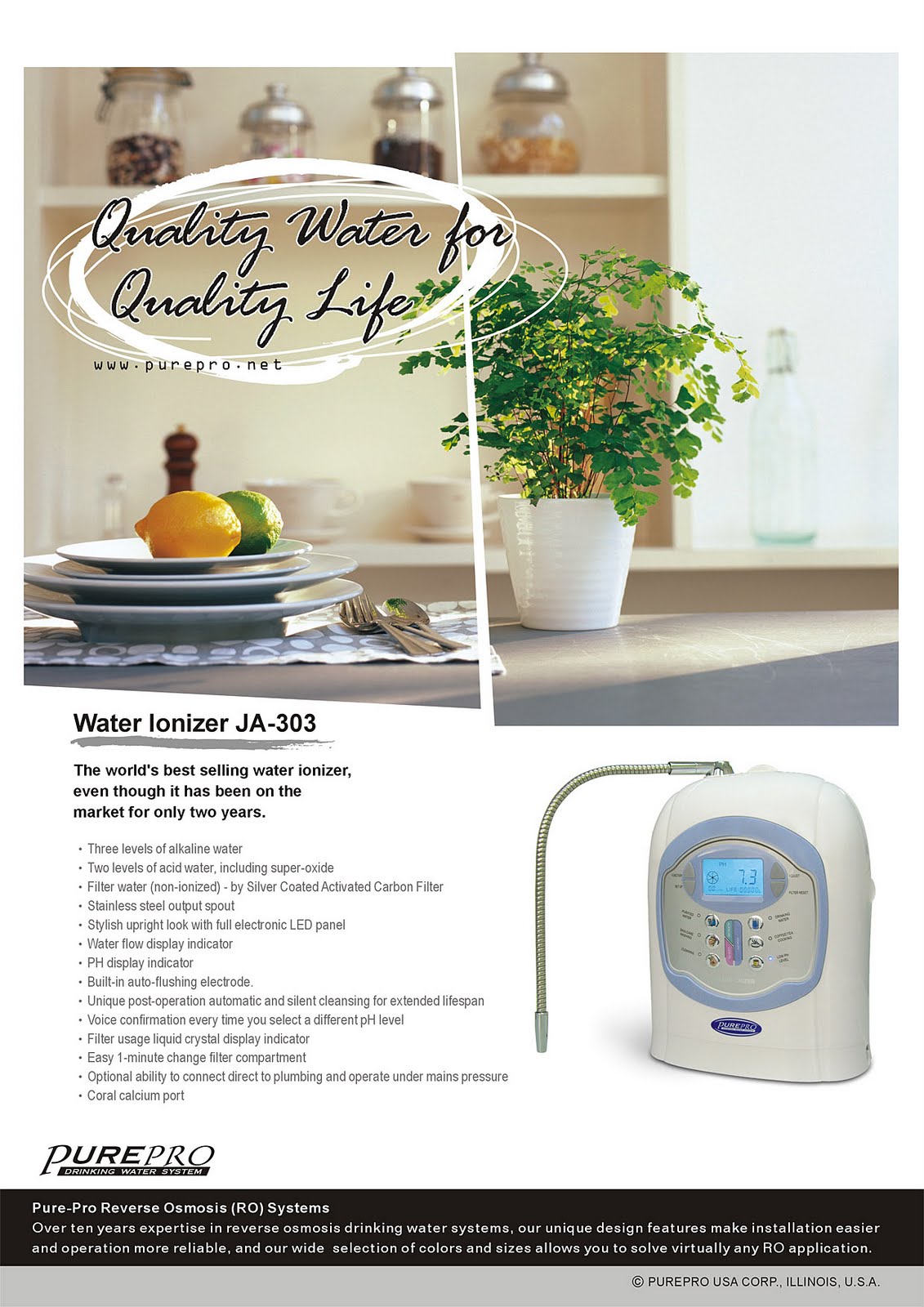 PurePro Water Ionizer JA-303